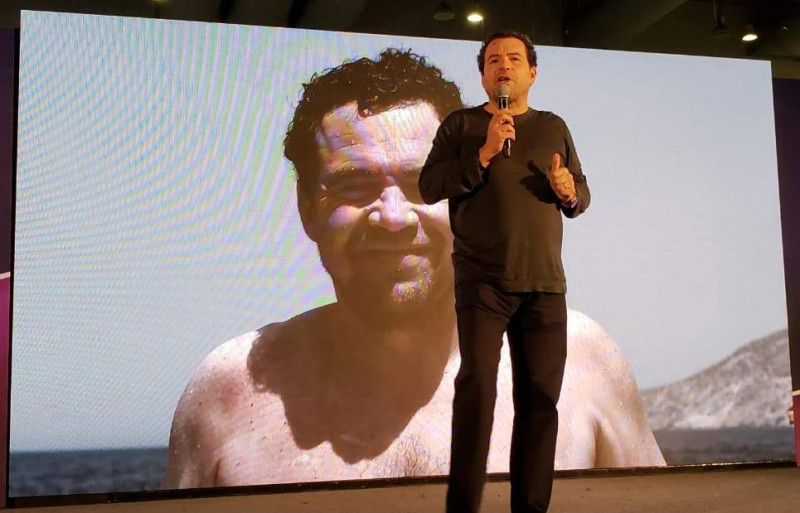Antonio Argüelles impartiendo su conferencia